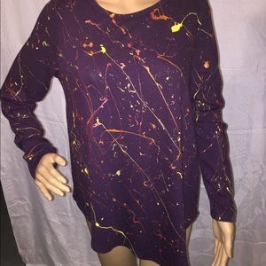Karen Kane Top, Asymmetric Hem, Painted, M, USA